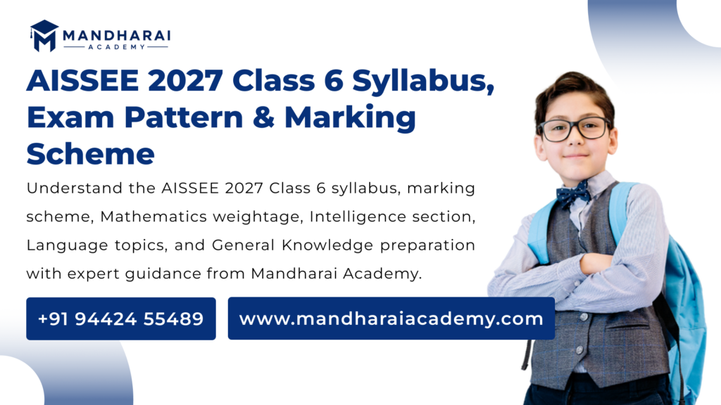 aissee 2027 class 6 syllabus, exam pattern & marking scheme