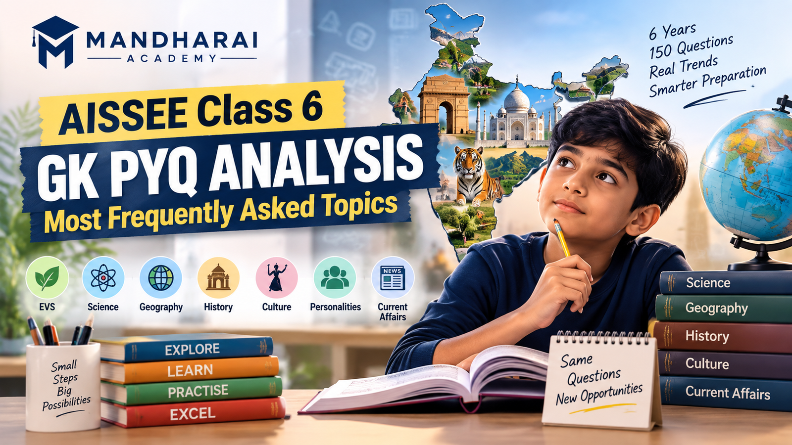 AISSEE Class 6 GK PYQ Analysis: Most Frequently Asked Topics