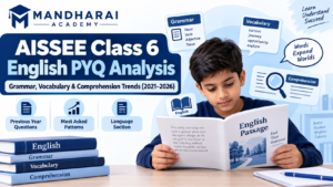 Student using AISSEE Language Section Analysis for Class 6 preparation
