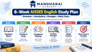 Six-week AISSEE Class 6 Language preparation plan